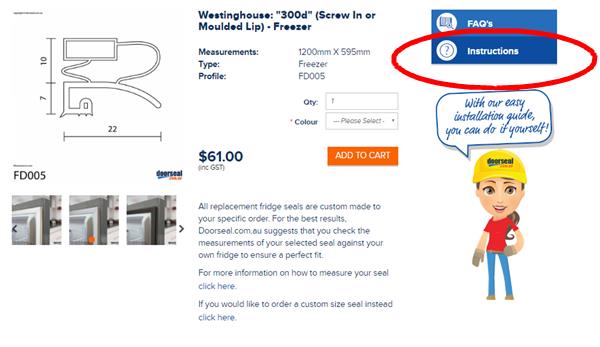 Fridge and Freezer Seal Fitting Instructions